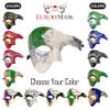 Half Face Masquerade Mask For Men Phantom Of The Opera Mask for Masquerade Party, Venetian Party, Mardi Gras, Halloween & Cosplay (Green/Silver) view 2
