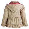 Pink Platinum Little Girls Waisted Leopard Spring Trenchcoat with Removable Hood - Khaki (Size 4T) view 2