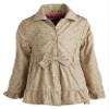 Pink Platinum Little Girls Waisted Leopard Spring Trenchcoat with Removable Hood - Khaki (Size 4T) view 3