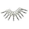 210 Pieces Test 10kg Cross Lock ID005-14 Swivel Fishing Tackle Fly Rings Coast Lock Snap Solid Ring Rolling Coastlock Sea Hooks Lures Ball Bearing Peche Pivot view 1