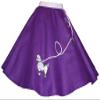 3 BIG NOTES - Children Felt Poodle Skirt Size Small/Medium (Waist: 18"- 25") (Length: 18") Purple view 1