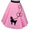 3 BIG NOTES - Children Felt Poodle Skirt Size Small/Medium (Waist: 18"- 23") (Length: 18") Pink view 1