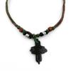 1 Piece Men's Women's Leather Necklace Collier Lady Beauty Mens Woman Costume NL2004 Cross Bone view 1