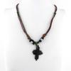 1 Piece Men's Women's Leather Necklace Collier Lady Beauty Mens Woman Costume NL2004 Cross Bone view 2