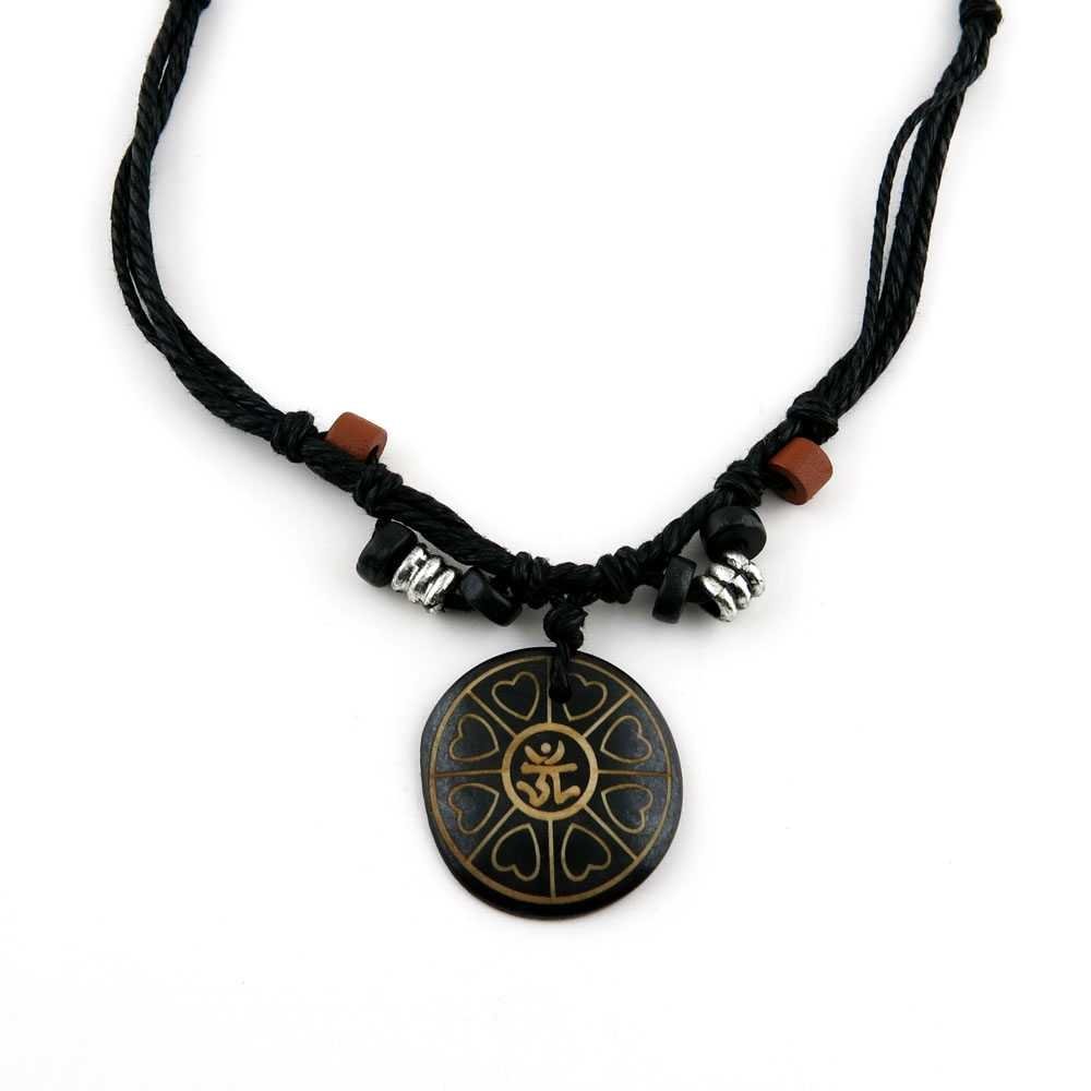 1 Piece Men's Women's Leather Necklace Collier Vintage Bib Retro Fashion Long Chain NL2005 Heart Flower