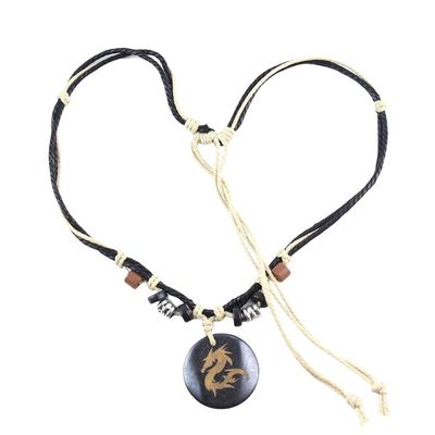 1 Piece Men's Women's Leather Necklace Collier Vintage Bib Retro Fashion Long Chain NL2018 Dragon