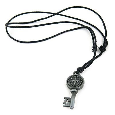 1 Piece Men's Women's Leather Necklace Collier Neck Lace Pendant Collar NL7001 Cross Key