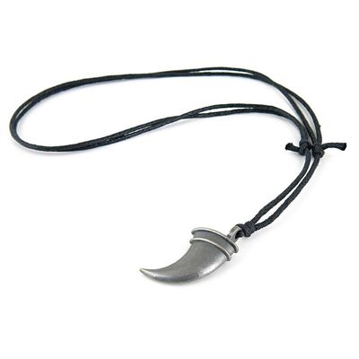 1 Piece Men's Women's Leather Necklace Collier Neck Lace Pendant Collar NL7007 Metal Teeth