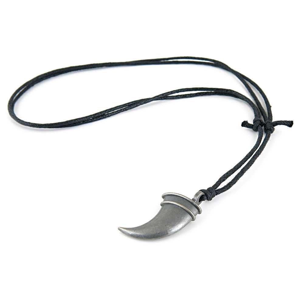 1 Piece Men's Women's Leather Necklace Collier Neck Lace Pendant Collar NL7007 Metal Teeth