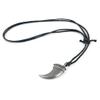 1 Piece Men's Women's Leather Necklace Collier Neck Lace Pendant Collar NL7007 Metal Teeth view 1