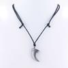1 Piece Men's Women's Leather Necklace Collier Neck Lace Pendant Collar NL7007 Metal Teeth view 2