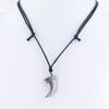1 Piece Men's Women's Leather Necklace Collier Neck Lace Pendant Collar NL7007 Metal Teeth view 3