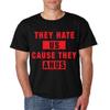 ALLNTRENDS Men T Shirt They Hate Us Cause They Anus (2XL, Black) view 1