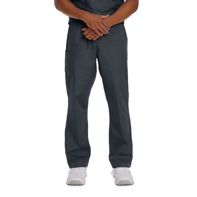 Landau Scrub Zone Unisex Relaxed Fit 2-Pocket Drawstring Cargo Scrub Pants 85221 Graphite