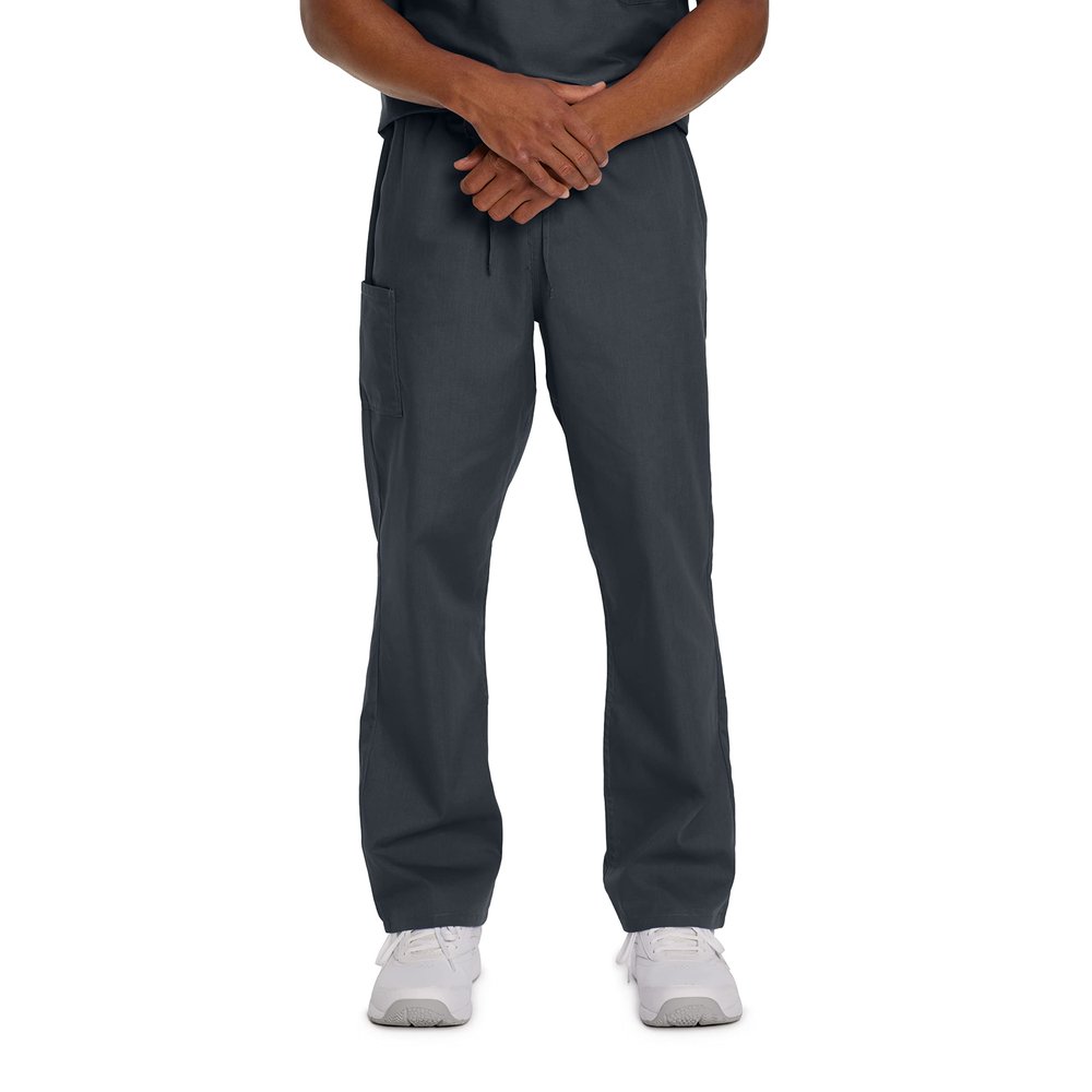 Landau Scrub Zone Unisex Relaxed Fit 2-Pocket Drawstring Cargo Scrub Pants 85221 Graphite