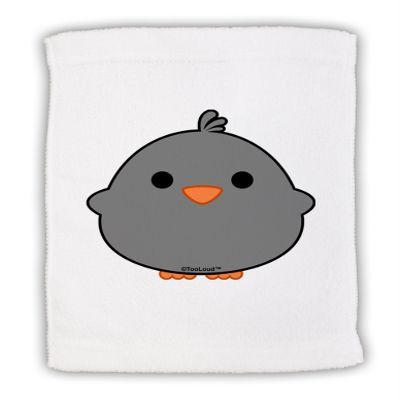 TOOLOUD Cute Little Chick - Black Micro Terry Sport Towel 11" x 18"