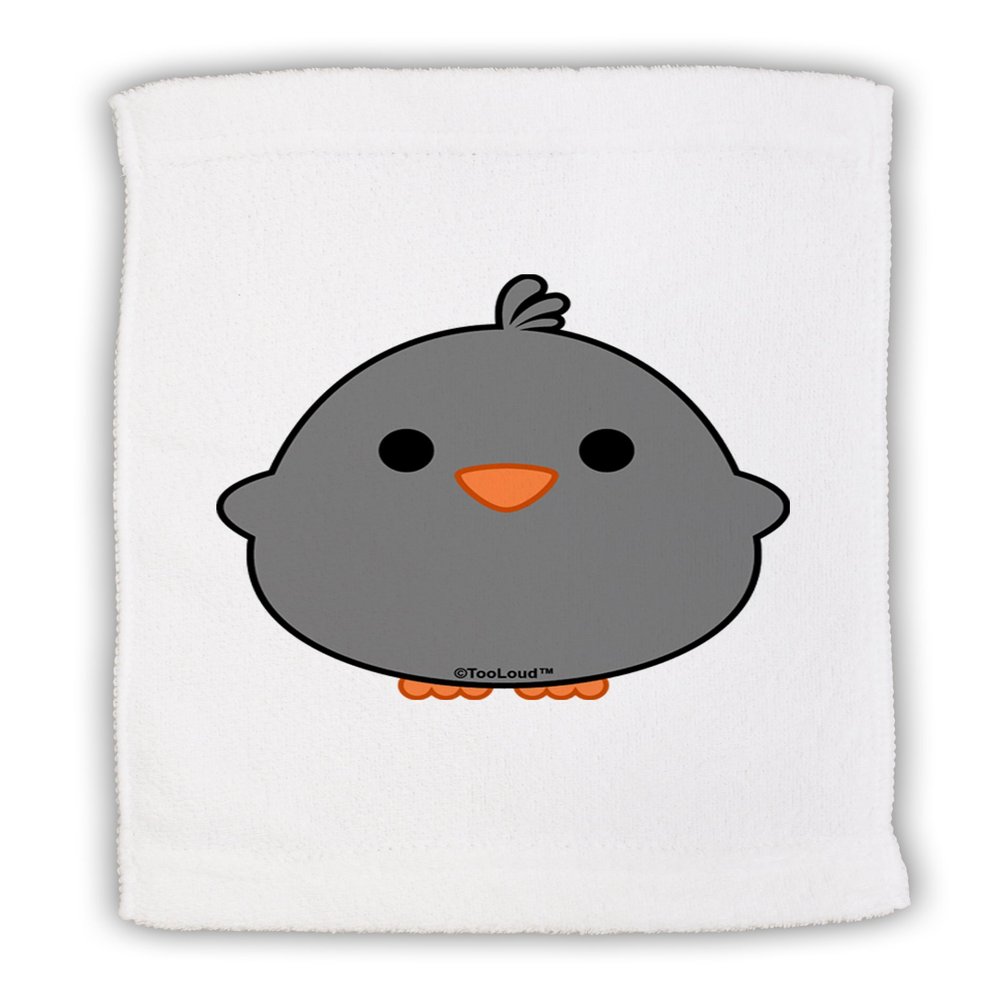 TOOLOUD Cute Little Chick - Black Micro Terry Sport Towel 11" x 18"