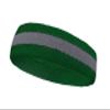 COUVER 2 Color Stripe Terry Sports Headband, 1 Piece, Steel Blue/Green view 2