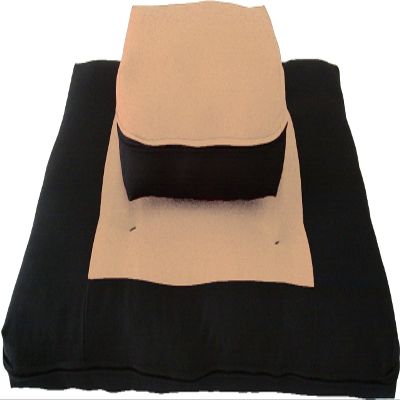 D&D Futon Furniture Zabuton Zafu Set, Yoga, Meditation Seat Cushions, Kneeling, Sitting, Supporting Exercise Pratice Zabuton & Zafu Cushions. (Peach)