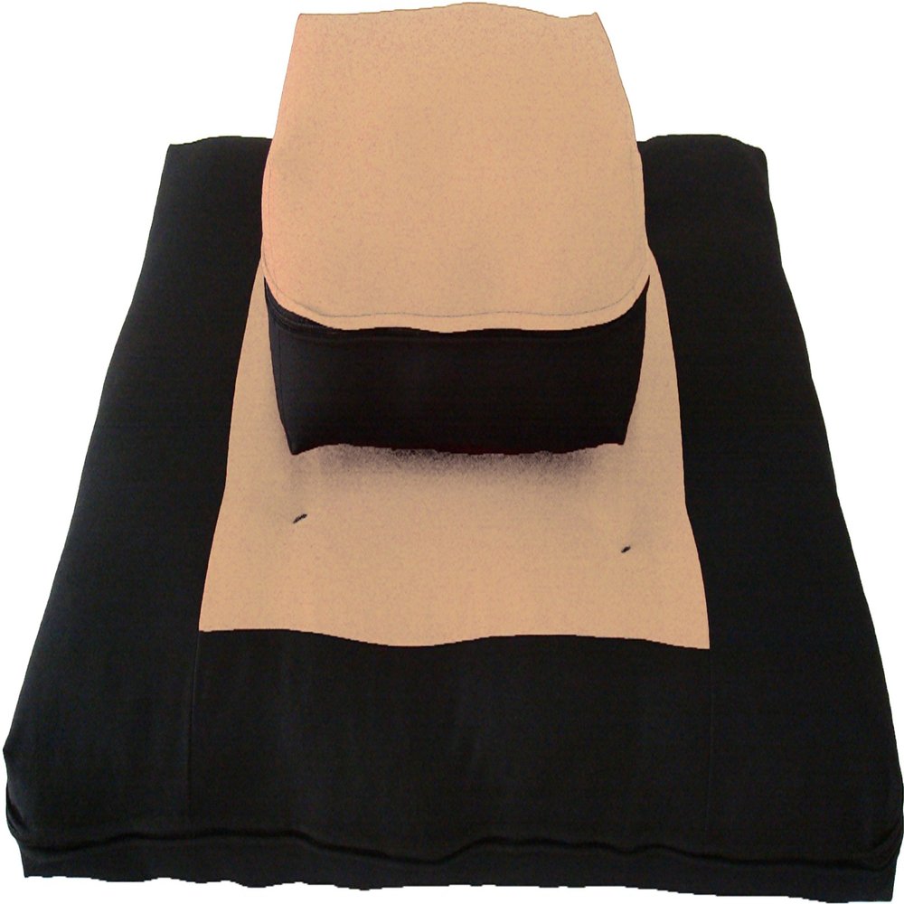 D&D Futon Furniture Zabuton Zafu Set, Yoga, Meditation Seat Cushions, Kneeling, Sitting, Supporting Exercise Pratice Zabuton & Zafu Cushions. (Peach)