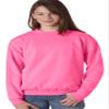 Gildan - Youth Heavy Blend Crewneck Sweatshirt - 18000B-Safety Pink-M view 1