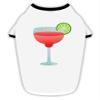 TOOLOUD Red Margarita with Lime - Cinco de Mayo Cotton Dog Shirt White with Black Large view 1
