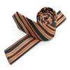 Moda Di Raza Men's Multi Striped Skinny Trendy Imported Modern Fashion Necktie-Persimmon view 1