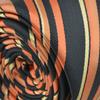 Moda Di Raza Men's Multi Striped Skinny Trendy Imported Modern Fashion Necktie-Persimmon view 3