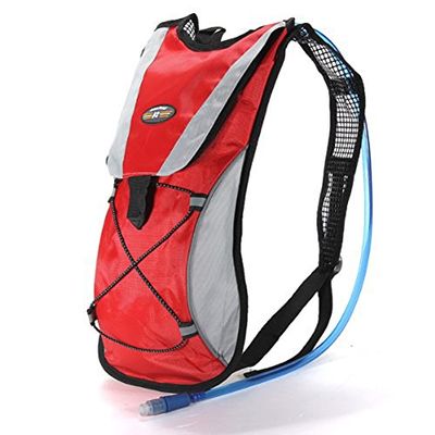Banner Bonnie Hydration Pack Water Rucksack Backpack Bladder Bag Cycling Bicycle Bike/Hiking Climbing Pouch + 2L Hydration Bladder Red