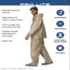 FROGG TOGGS Men's Pro Lite Rain Suit, Waterproof, Breathable, Dependable Wet Weather Protection, Khaki, XL/XXL view 2