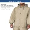 FROGG TOGGS Men's Pro Lite Rain Suit, Waterproof, Breathable, Dependable Wet Weather Protection, Khaki, XL/XXL view 4