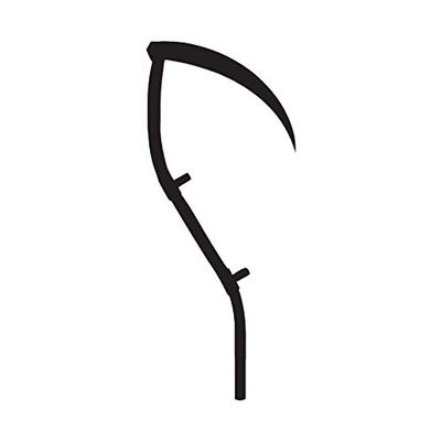 Scythe Sickle Thresher - Vinyl Decal Sticker - 5" x 12" - Black