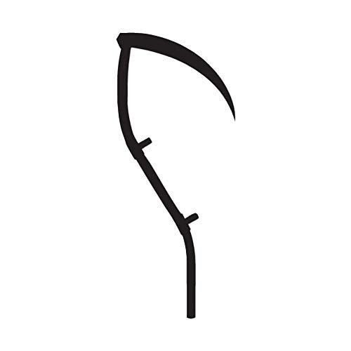Scythe Sickle Thresher - Vinyl Decal Sticker - 5" x 12" - Black