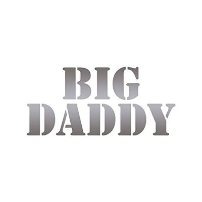 Big Daddy - Vinyl Decal Sticker - 12" x 5.5" - Silver