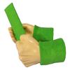 Couver Unisex Cotton Solid/Plain Sweatband Set(Headband x 1+ 4" Wristband x 2) for Sports - Bright Green view 2