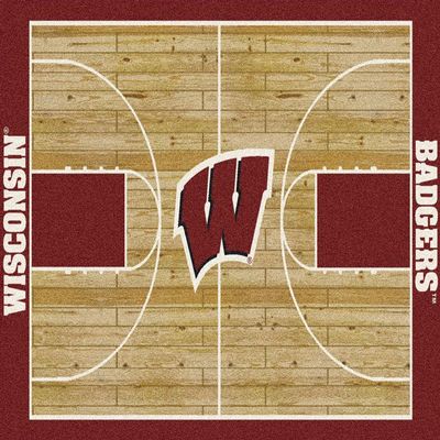 American Floor Mats Wisconsin Badgers NCAA College Home Court Team Area Rug 7'8"x10'9"