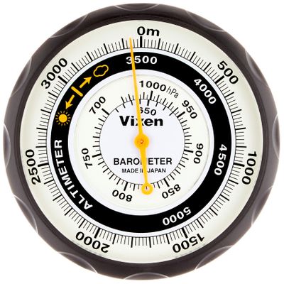 Vixen 46811 Vixen Altimeter, Analog with Barometer, Black