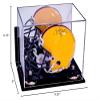 Better Display Cases Acrylic Mini - Miniature Football Helmet (not Full Size) Display Case with Mirror, Gold Risers and Black Base, Wallmount (A003-GR) view 3