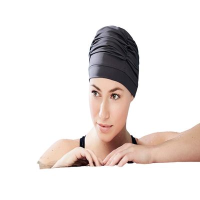 Christine Headwear Wave Swim Cap and 19 Page Belle of Hope Q & A Guide (0331 Blue Grey)