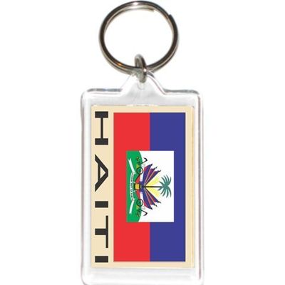Acrylic KeyChains KeyRings Holders - Americas Grp 1 (12-Pack, Country: Haiti)