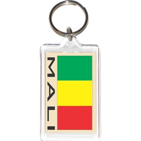 Acrylic KeyChains KeyRings Holders - Asia & Africa Grp 2 (12-Pack, Country: Mali)