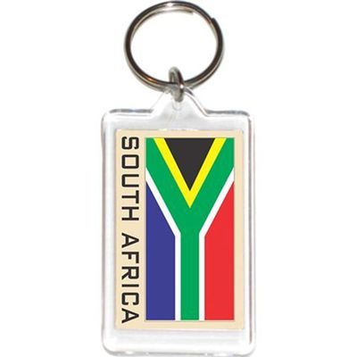 Acrylic KeyChains KeyRings Holders - Asia & Africa Grp 3 (12-Pack, Country: South Africa)