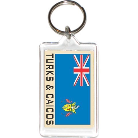 Acrylic KeyChains KeyRings Holders - Asia & Africa Grp 3 (12-Pack, Country: Turks)