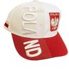 Baseball Caps Hats with Five 3D Embroideries  Countries of Europe (3-Pack, Country: Poland) view 1