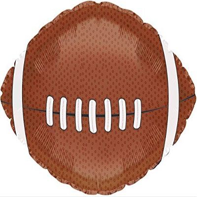 Football Shaped Sports 17 Inch Mylar Balloon Bulk (5 Pack)