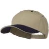 2 Tone Brushed Twill Sandwich Cap - Navy Khaki OSFM view 1