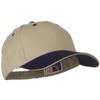 2 Tone Brushed Twill Sandwich Cap - Navy Khaki OSFM view 4