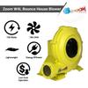 Zoom 1 HP Inflatable Bounce House Blower Air Pump Fan, W4L 750 Watt Residential Inflatable Blower for Bounce Houses, Combos, and Advertising Inflatables, Energy Efficient and Compact for Home Use view 3