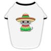 TOOLOUD Cat with Sombrero and Poncho Cotton Dog Shirt White with Black XL view 1