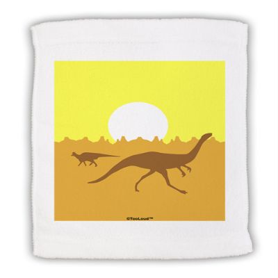 TOOLOUD Jurassic Dinosaur Sunrise Micro Terry Sport Towel 11" x 18"